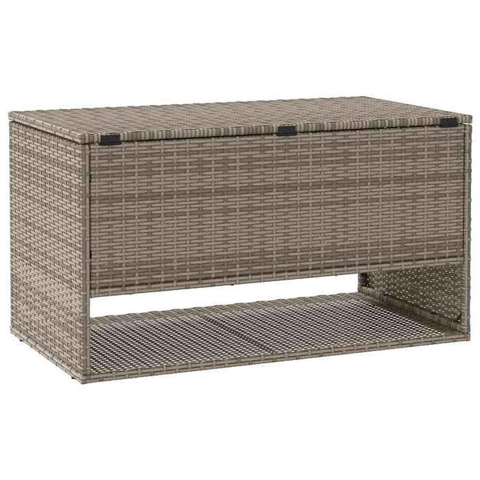Scatola per Cuscini da Esterno Grigio 100x55x55,5 cm Polyrattan 4104143