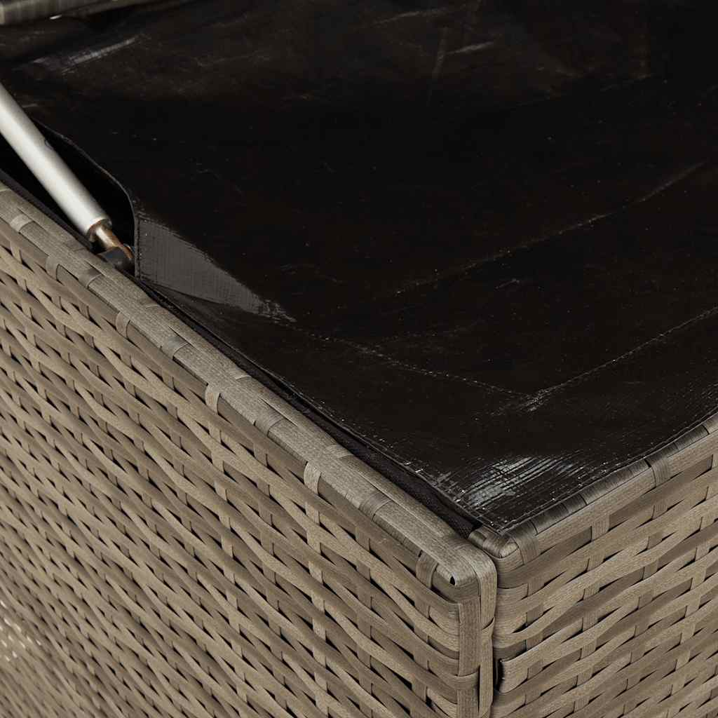 vidaXL Scatola per Cuscini da Esterno Grigio 100x55x55,5 cm Polyrattan