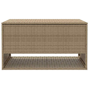 Scatola per Cuscini da Esterno Beige 100x55x55,5 cm Polyrattan