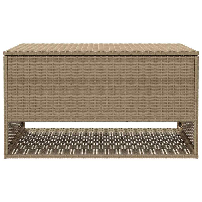 Scatola per Cuscini da Esterno Beige 100x55x55,5 cm Polyrattan