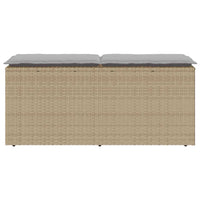 Panca da Giardino con Cuscino Beige 110x40x44 cm in Polyrattan 4104148
