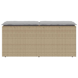 Panca da Giardino con Cuscino Beige 110x40x44 cm in Polyrattan 4104148