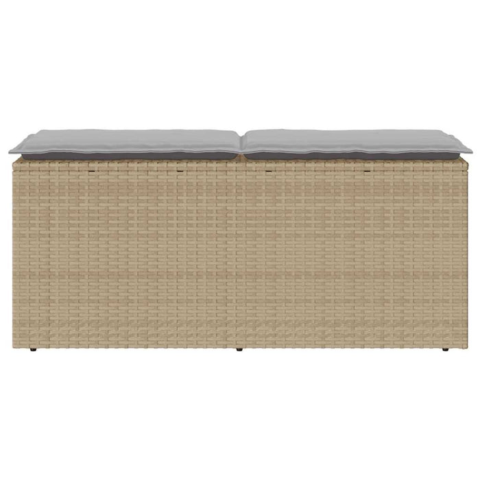 Panca da Giardino con Cuscino Beige 110x40x44 cm in Polyrattan 4104148