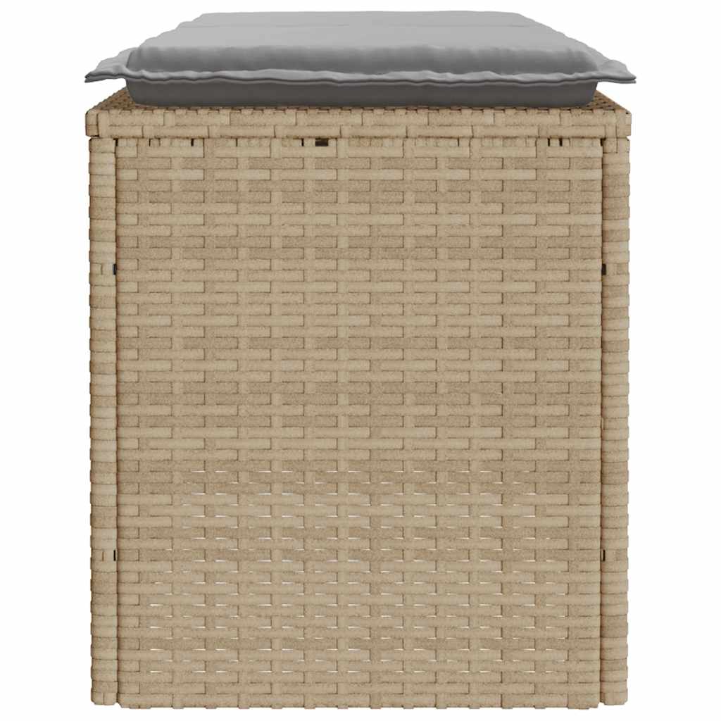 Panca da Giardino con Cuscino Beige 110x40x44 cm in Polyrattan 4104148