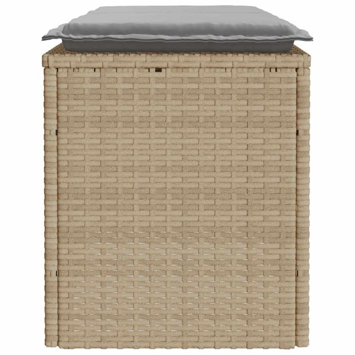Panca da Giardino con Cuscino Beige 110x40x44 cm in Polyrattan 4104148
