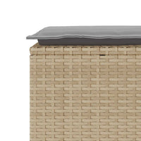 Panca da Giardino con Cuscino Beige 110x40x44 cm in Polyrattan 4104148