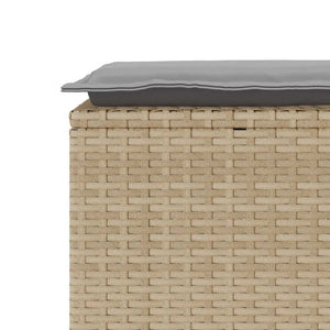 Panca da Giardino con Cuscino Beige 110x40x44 cm in Polyrattan 4104148