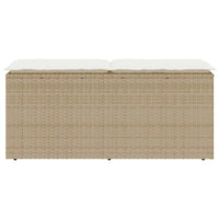 Panca da Giardino con Cuscino Beige 110x40x44 cm in Polyrattan 4104149