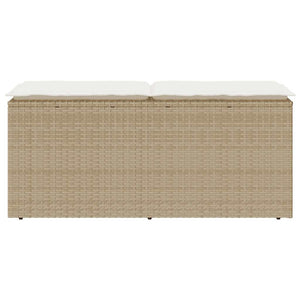 Panca da Giardino con Cuscino Beige 110x40x44 cm in Polyrattan 4104149