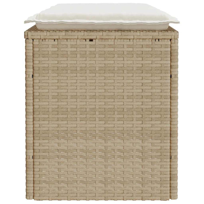 Panca da Giardino con Cuscino Beige 110x40x44 cm in Polyrattan 4104149