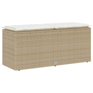 Panca da Giardino con Cuscino Beige 110x40x44 cm in Polyrattan 4104149