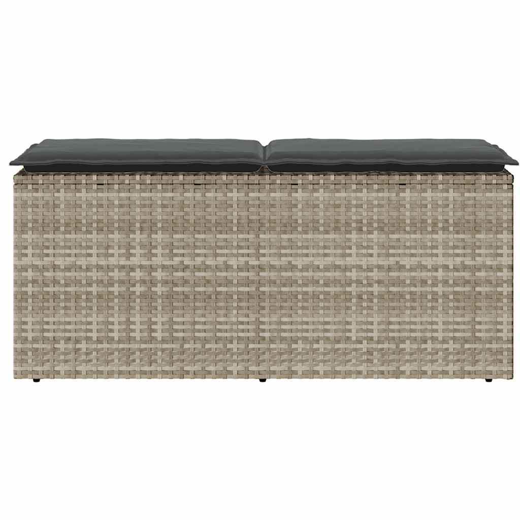 Panca da Giardino con Cuscino 110x40x44 cm in Polyrattan 4104150