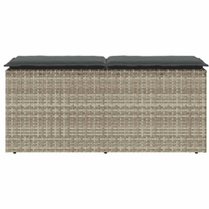 Panca da Giardino con Cuscino 110x40x44 cm in Polyrattan 4104150