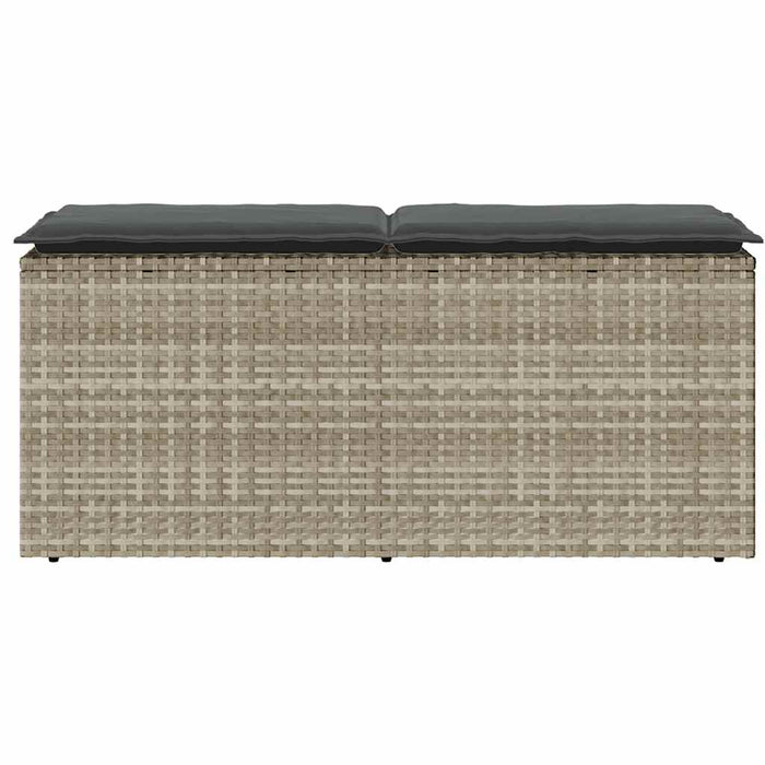 Panca da Giardino con Cuscino 110x40x44 cm in Polyrattan 4104150