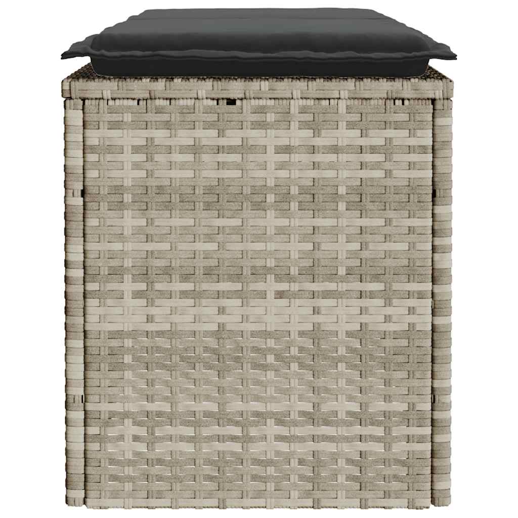 Panca da Giardino con Cuscino 110x40x44 cm in Polyrattan 4104150