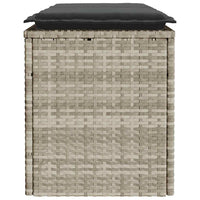 Panca da Giardino con Cuscino 110x40x44 cm in Polyrattan 4104150
