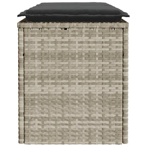 Panca da Giardino con Cuscino 110x40x44 cm in Polyrattan 4104150