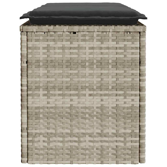 Panca da Giardino con Cuscino 110x40x44 cm in Polyrattan 4104150