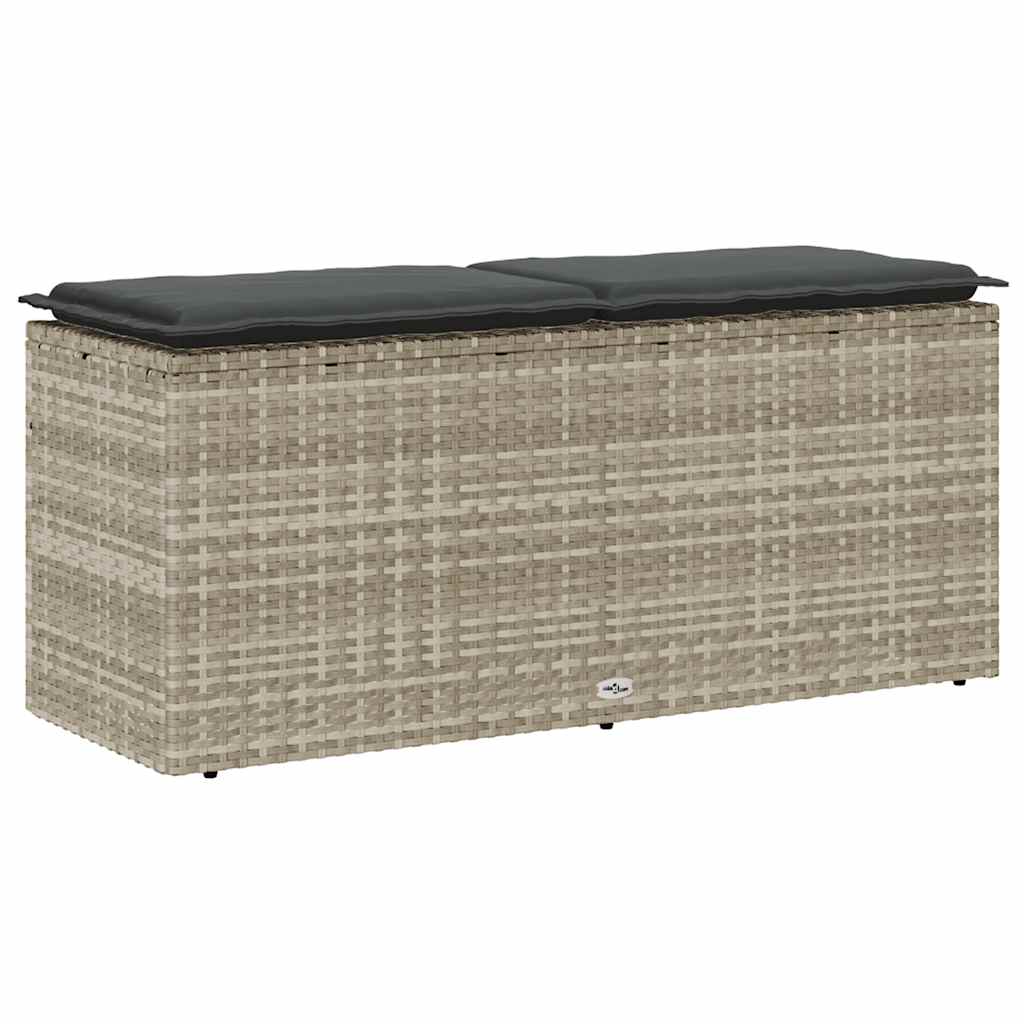 Panca da Giardino con Cuscino 110x40x44 cm in Polyrattan 4104150