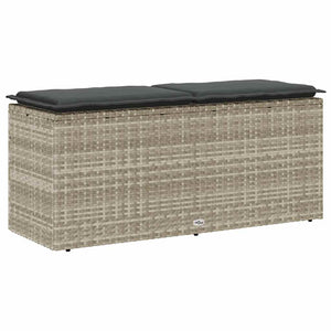 Panca da Giardino con Cuscino 110x40x44 cm in Polyrattan 4104150
