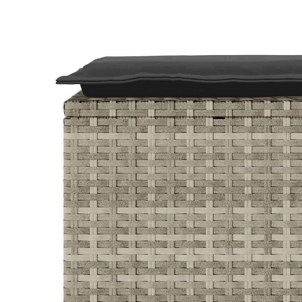 Panca da Giardino con Cuscino 110x40x44 cm in Polyrattan 4104150