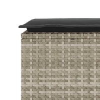 Panca da Giardino con Cuscino 110x40x44 cm in Polyrattan 4104150