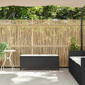 vidaXL Panca da Giardino con Cuscino Nera 110x30x40,5 cm in Polyrattan