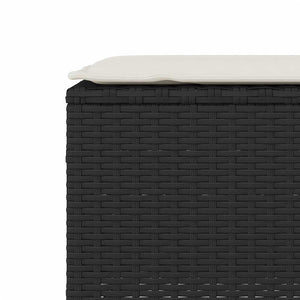 vidaXL Panca da Giardino con Cuscino Nera 110x30x40,5 cm in Polyrattan