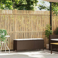 Panca da Giardino con Cuscino Marrone 110x30x40,5 cm Polyrattan 4104155