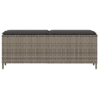 Panca da Giardino con Cuscino Grigio 110x30x40,5 cm Polyrattan 4104156