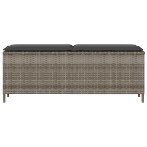 Panca da Giardino con Cuscino Grigio 110x30x40,5 cm Polyrattan 4104156
