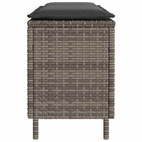 vidaXL Panca da Giardino con Cuscino Grigio 110x30x40,5 cm Polyrattan