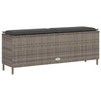 Panca da Giardino con Cuscino Grigio 110x30x40,5 cm Polyrattan 4104156