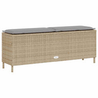 Panca da Giardino con Cuscino Beige 110x30x40,5cm in Polyrattan 4104157