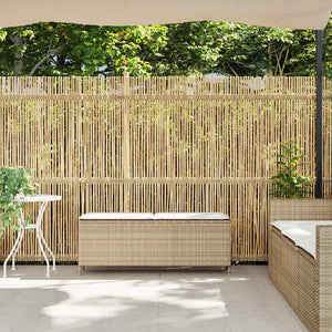 Panca da Giardino con Cuscino Beige 110x30x40,5cm in Polyrattan 4104158