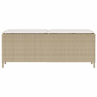 Panca da Giardino con Cuscino Beige 110x30x40,5cm in Polyrattan 4104158