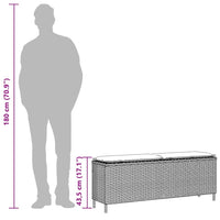 Panca da Giardino con Cuscino Beige 110x30x40,5cm in Polyrattan 4104158