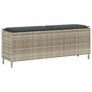 Panca da Giardino con Cuscino 110x30x40,5 cm in Polyrattan