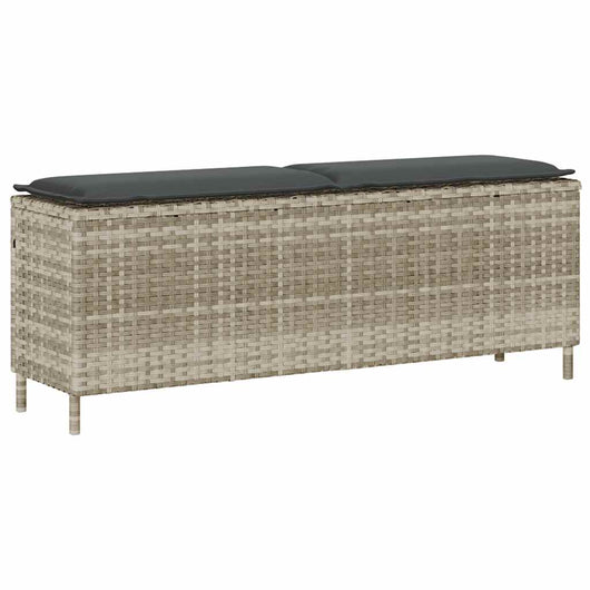 Panca da Giardino con Cuscino 110x30x40,5 cm in Polyrattan