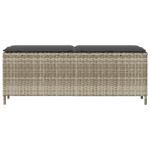 Panca da Giardino con Cuscino 110x30x40,5 cm in Polyrattan