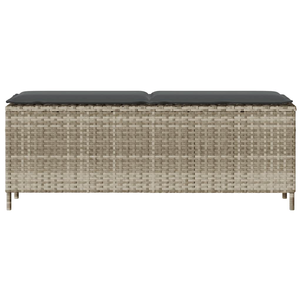 Panca da Giardino con Cuscino 110x30x40,5 cm in Polyrattan 4104159
