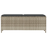 Panca da Giardino con Cuscino 110x30x40,5 cm in Polyrattan 4104159