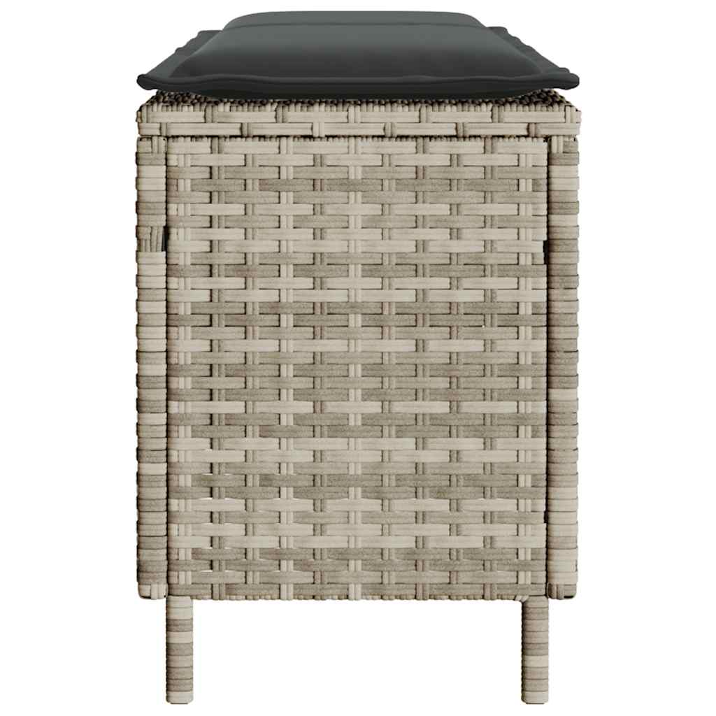 Panca da Giardino con Cuscino 110x30x40,5 cm in Polyrattan