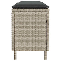 Panca da Giardino con Cuscino 110x30x40,5 cm in Polyrattan