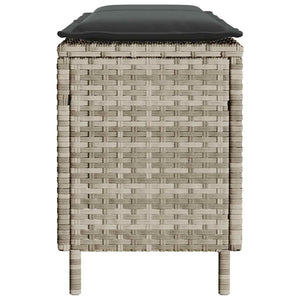 Panca da Giardino con Cuscino 110x30x40,5 cm in Polyrattan 4104159