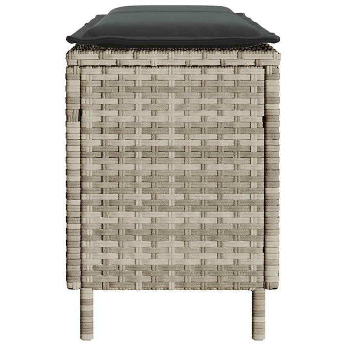 Panca da Giardino con Cuscino 110x30x40,5 cm in Polyrattan 4104159