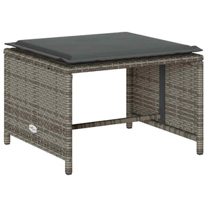 Set Divano da Giardino 5 pz con Cuscini-Sofa da Giardino-Divanetto da esterno Grigio in Polyrattan 870891