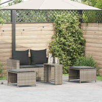 vidaXL Set Divano da Giardino 5pz con Cuscini Grigio Chiaro Polyrattan