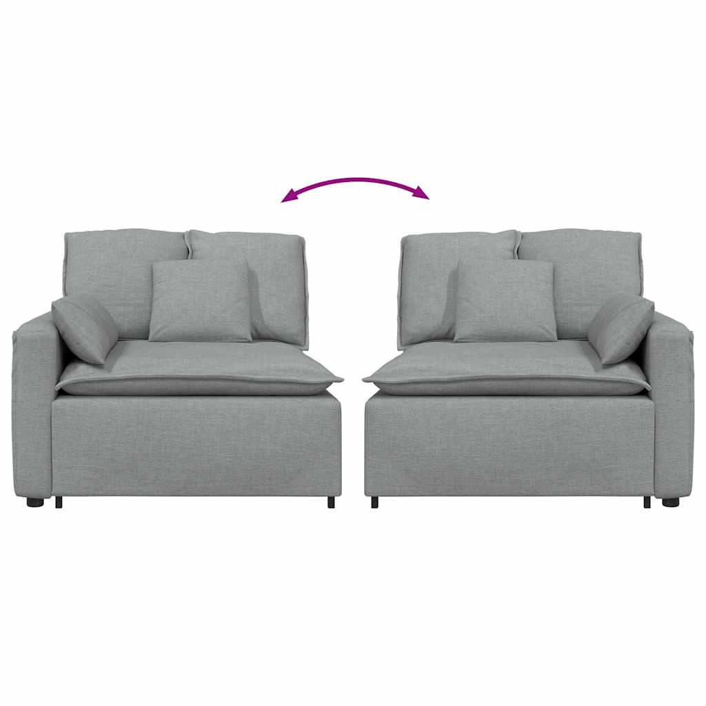 Modulo Terminale Bracciolo Divano Modulare con Cuscini-Sofa Modulare-Divanetto 100 cm 363291