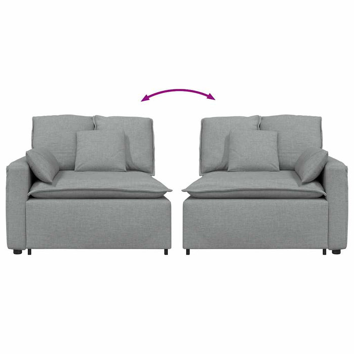 Modulo Terminale Bracciolo Divano Modulare con Cuscini-Sofa Modulare-Divanetto 100 cm 363291